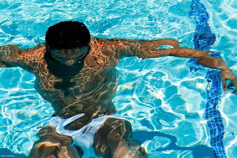 naked men by the pool